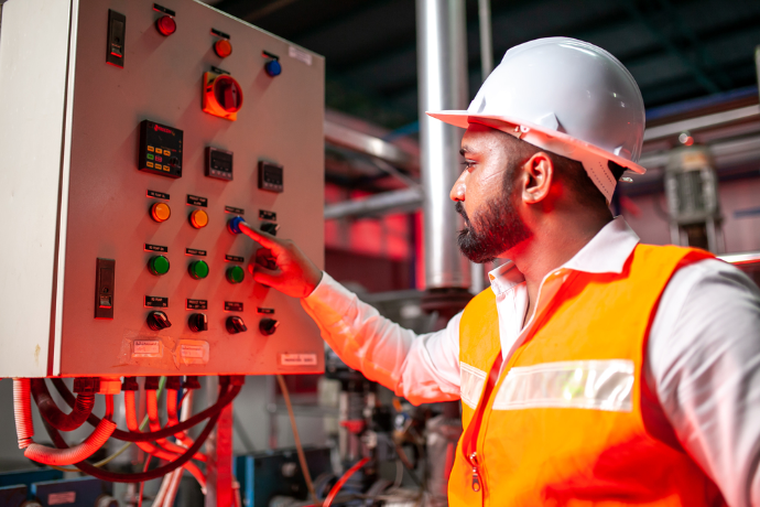 Vista general de un supervisor en uno de los proyectos electricos.