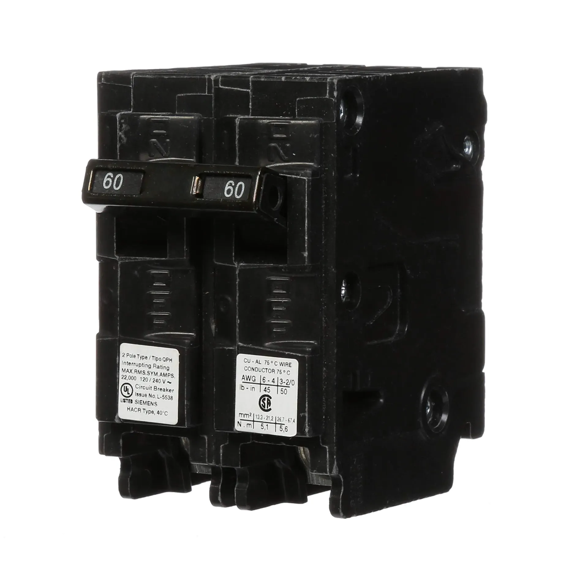 [MX:Q260H] BREAKER 60A 2P 120/240V 22K QPH
