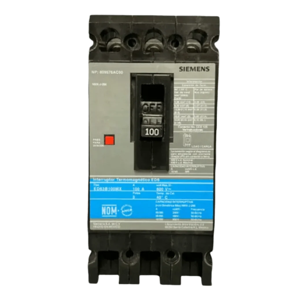 [MX:ED63B100MX] BREAKER ED6 MX 3P 100A 600VAC 18KA