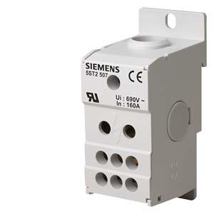 BLOQUE DISTRIBUIDOR 1 POLO, 160 A, 690V