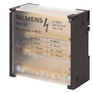 BLOQUE DISTRIBUIDOR 4 POLOS, 80A, 500V E