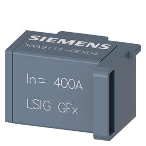 [3WA91110EX04] Rating plug  3WA, módulo de función LSIG GFx 400 A protección principal LT, ST, INST, GF, intensidad asignada 400 A (protección de defecto a tierra con rango de ajuste ampliado)
