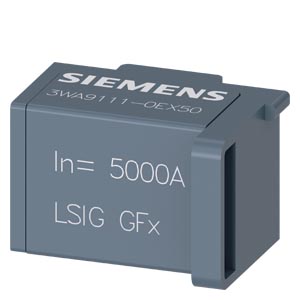 Rating Plug  3WA, módulo de función LSIG GFx 5000 A protección principal LT, ST, INST, GF, intensidad asignada 5000 A (protección de defecto a tierra con rango de ajuste ampliado)