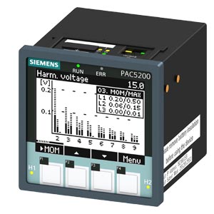 [7KM52126BA001EA2] MEDIDOR DE CALIDAD DE LA ENERGÍA,  LL: 690 V, LN: 400 V, X/5A, 3 FASES, KVAH/KWH/KVAR /COS PHI/ ÁNGULO DE FASE, ARMÓNICOS: 2º40.º, THD, CLASE 0.5, COMUNICACIÓN MODBUS TCP (INCLUIDA), WEB SERVER.