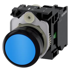 [3SU11000AB501BA0] PULSADOR, 22 MM, REDONDO, PLÁSTICO, AZUL