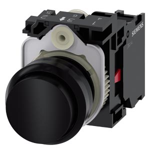 [3SU11000BB101CA0] BOUTON, 22 MM, ROND, PLASTIQUE, NOIR, BO