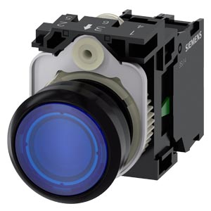 PULSADOR LUMINOSO, 22 MM, REDONDO, PLÁST