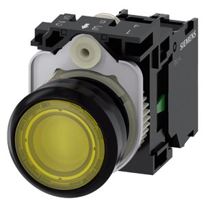 PULSADOR LUMINOSO, 22 MM, REDONDO, PLÁST