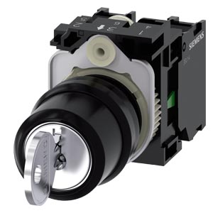 [3SU11004BL111NA0] INTERRUPTOR DE LLAVE RONIS, 22 MM, REDON
