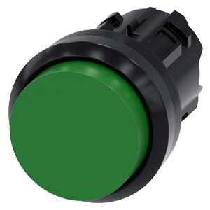 BOUTON, 22 MM, ROND, PLASTIQUE, VERT, BO