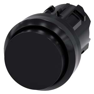 [3SU10000BB100AA0] BOUTON, 22 MM, ROND, PLASTIQUE, NOIR, BO