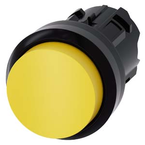 [3SU10000BB300AA0] BOUTON, 22 MM, ROND, PLASTIQUE, JAUNE, B