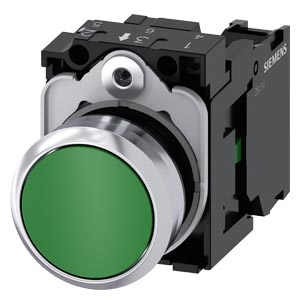 PULSADOR, 22 MM, REDONDO, METAL, BRILLAN