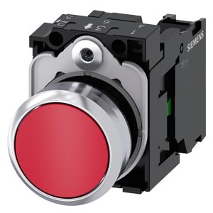 PULSADOR, 22 MM, REDONDO, METAL, BRILLAN