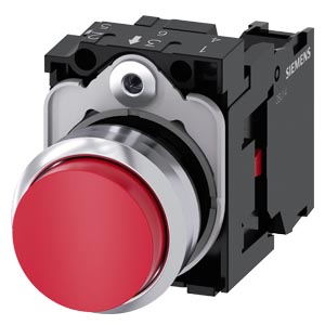 [3SU11500BB201CA0] BOUTON, 22 MM, ROND, LE MÉTAL, BRILLANT,