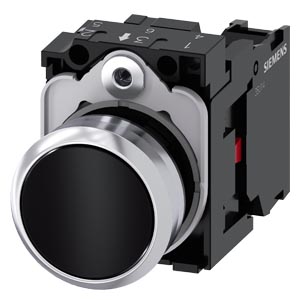 [3SU11500AB101CA0] BOUTON, 22 MM, ROND, LE MÉTAL, BRILLANT,