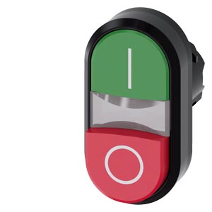 [3SU10003BB420AK0] BOUTONPOUSSOIR À DOUBLE TOUCHE, 22 MM,