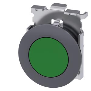 PULSADOR, 30 MM, REDONDO, METAL, MATE, V