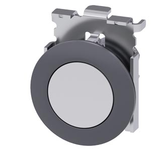 BOUTON, 30 MM, ROND, LE MÉTAL, MAT, BLAN