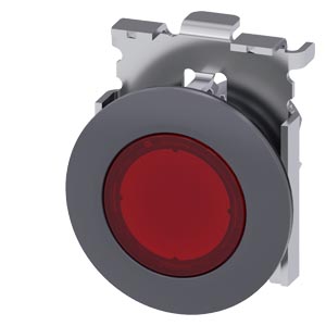 PULSADOR LUMINOSO, 30 MM, REDONDO, METAL