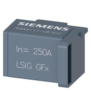[3WA91110EX02] Rating plug 3WA, módulo de función LSIG GFx 250 A protección principal LT, ST, INST, GF, intensidad asignada 250 A (protección de defecto a tierra con rango de ajuste ampliado)