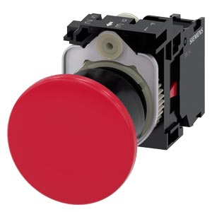 [3SU11001BA201CA0] PULSADOR DE SETA, 22 MM, REDONDO, PLÁSTI