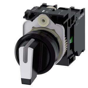 [3SU11002BM601NA0] SELECTOR, ILUMINABLE, 22 MM, REDONDO, PL
