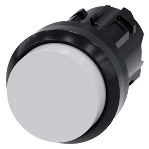 [3SU10000BB600AA0] BOUTON, 22 MM, ROND, PLASTIQUE, BLANC, B