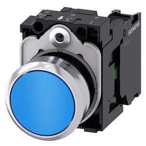 [3SU11500AB501BA0] BOUTON, 22 MM, ROND, LE MÉTAL, BRILLANT,