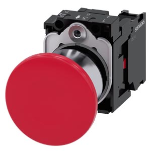 [3SU11501BA201CA0] PULSADOR DE SETA, 22 MM, REDONDO, METAL,